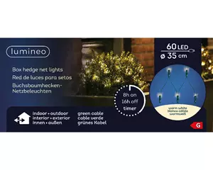 Lumineo Netverlichtingled buxus ø35cm 60led warm wit