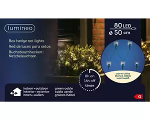 Lumineo Netverlichtingled buxus ø50cm 80led warm wit