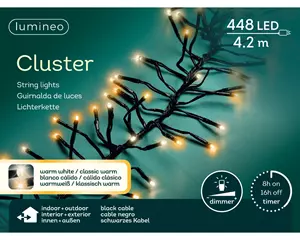 Lumineo Clusterverlichting 3m 448led Warm wit/ Klassisk warm