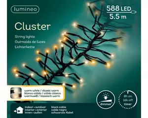 Lumineo Clusterverlichting 5.5m 588led Warm wit/ Klassisk warm