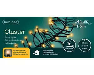 Lumineo Clusterverlichting 120cm 144led Klassisk warm