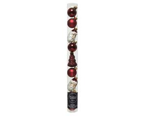 Decoris Figuur glas l2.8b2.7h6 ossebloed ass 9st kerst - 