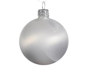 Decoris 4 Glazen kerstballen mat 10 cm ijslak - 