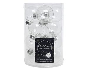 Decoris Kerstballen glas transparant 35mm transparant/helder - 