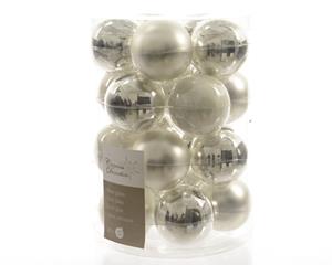 KSD Kerstbal glas zilver mi x 60 mm assortie - 