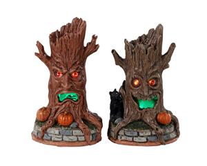 LEMAX Haunted Tree Trunks Set Of 2 B/O (4.5V) - 