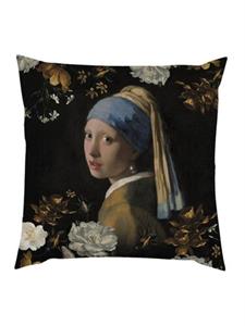 Essenza for Maurtitshuis Floral Girl Cushion 50x50 Black