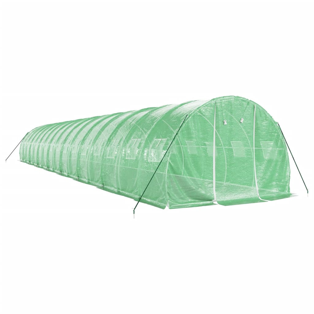 vidaXL Tuinkas met stalen frame 48 m² 16x3x2 m groen