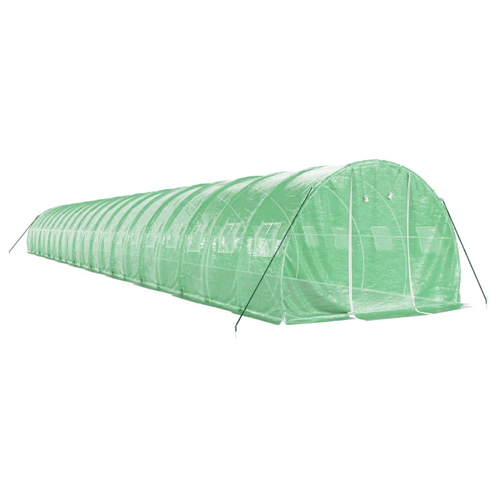 vidaXL Tuinkas met stalen frame 60 m² 20x3x2 m groen