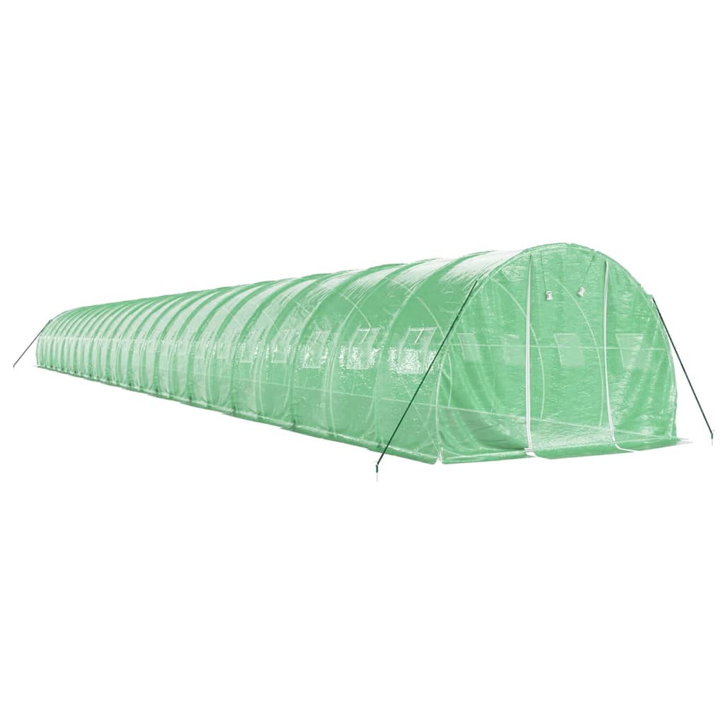 vidaXL Tuinkas met stalen frame 72 m² 24x3x2 m groen