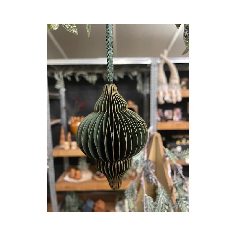 HBX natural living Deco Hanger Bal Foldy Karton 15cm Groen