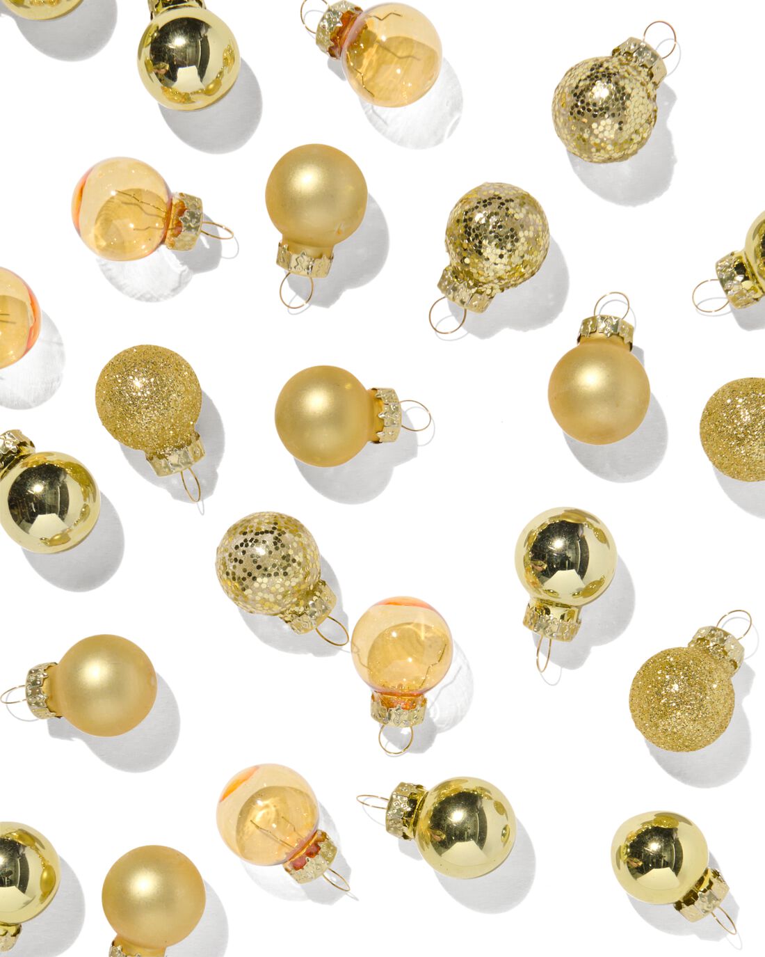 HEMA Minikerstballen Goud - 36 Stuks (goud)