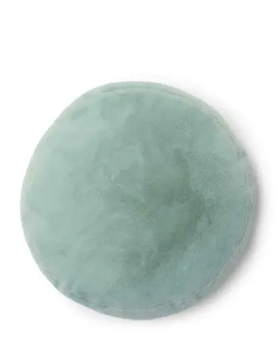 Essenza Mads Furry cushion Surf Green 45 cm round