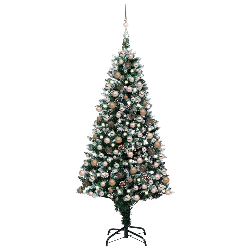 VIDAXL Künstlicher Weihnachtsbaum Mit Leds Kugeln Zapfen 240 Cm