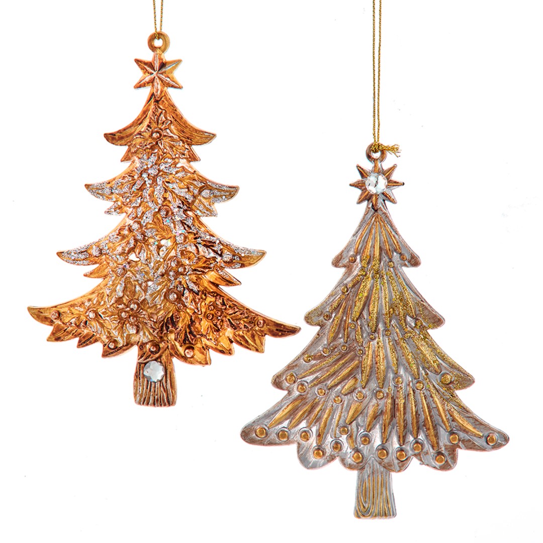 Kurt S. Adler Ornament plastic kerstboom l13cm goud - 