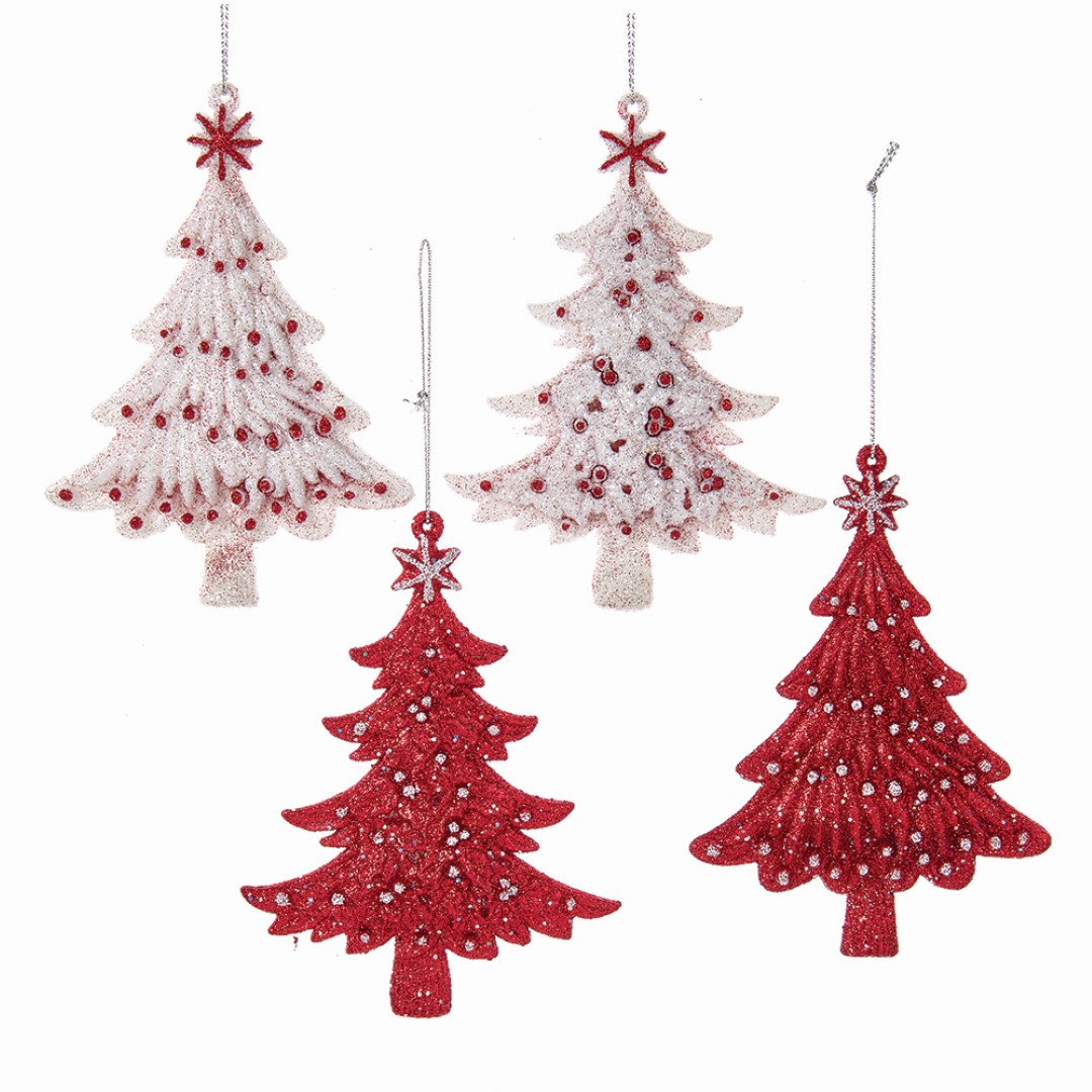 Kurt S. Adler Ornament plastic glitter kerstboom 12.5cm - 