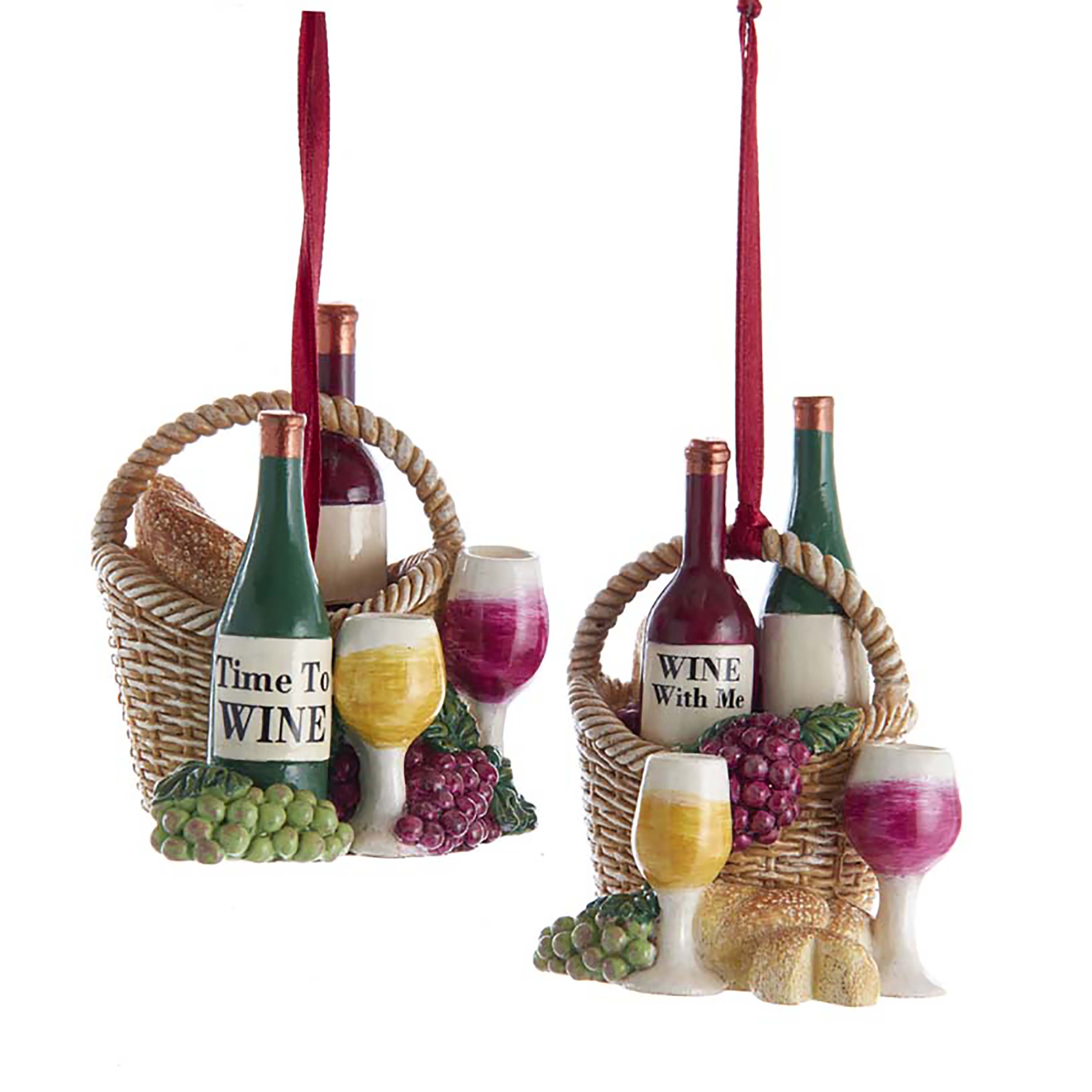 Kurt S. Adler Ornament Wine kunststof h8 cm - 