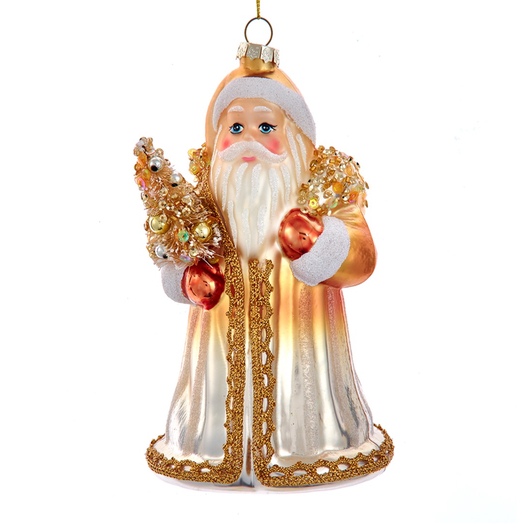 Kurt S. Adler Ornament glas santa l17cm goud - 