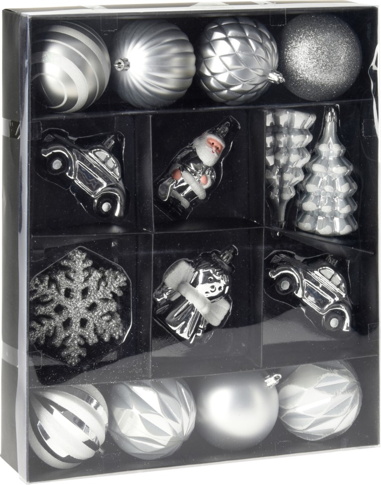 Nampook Xmas Hangdeco Set 20Pcs Zilver - 