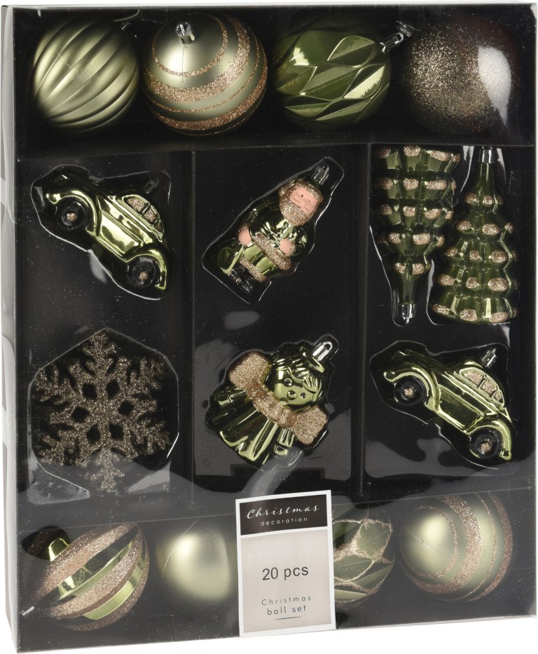 Nampook Xmas Hangdeco Set 20Pcs Green - 