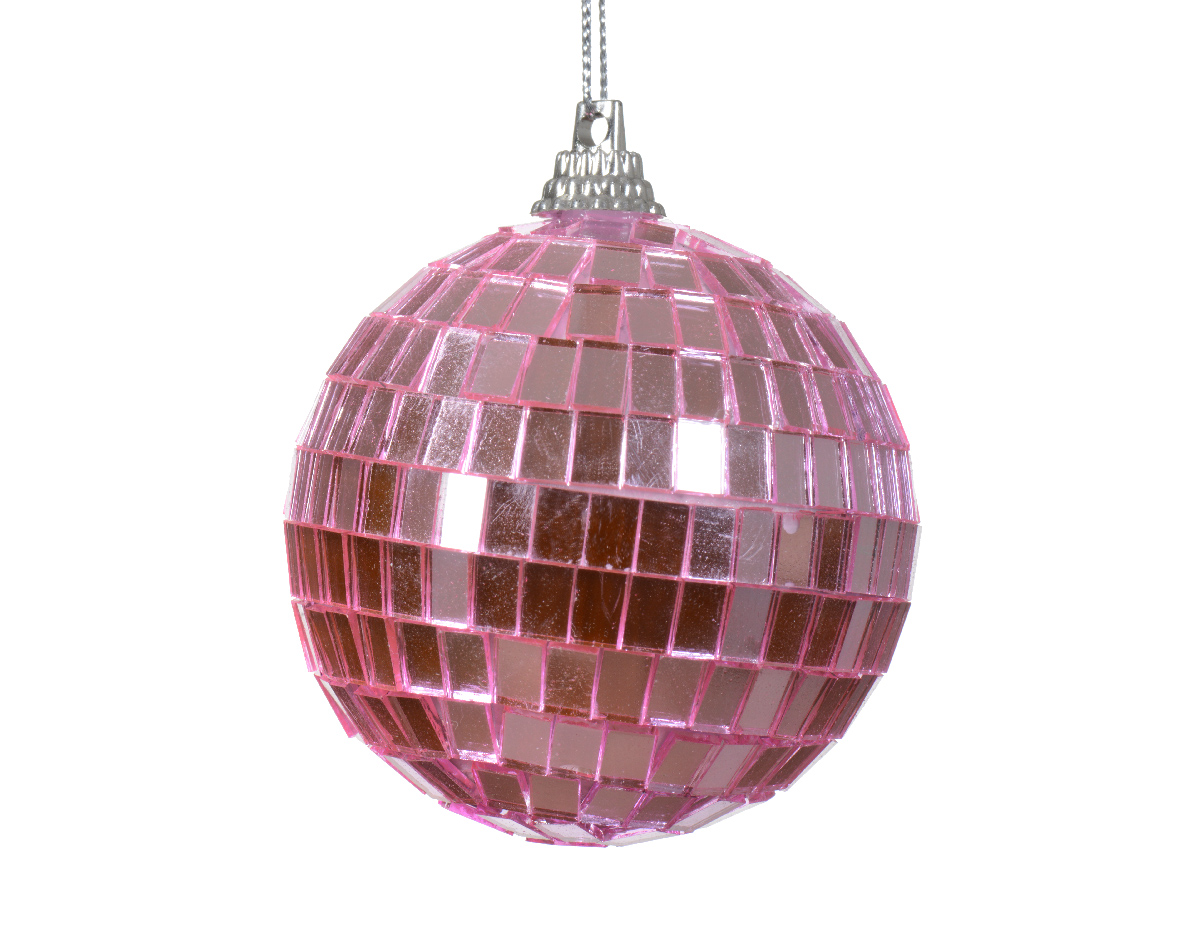 Decoris Kerstballen foam d6l6 cm fuchsia kerst - 