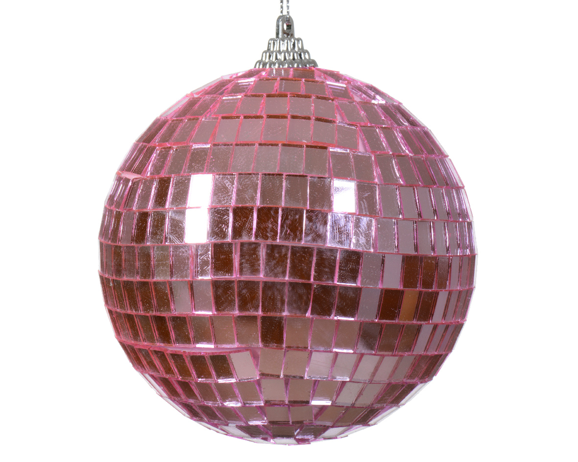 Decoris Kerstballen foam d10l10 cm fuchsia kerst - 