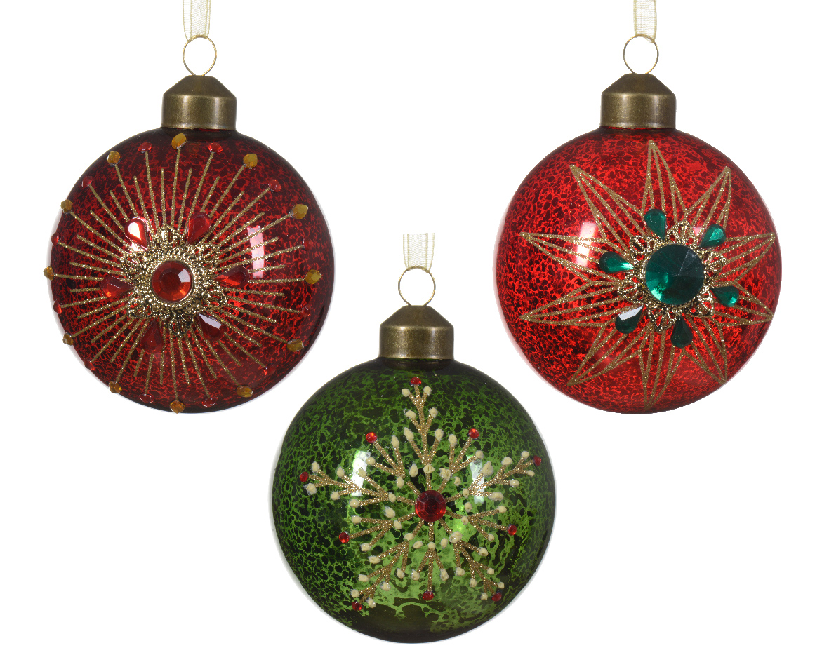 Decoris Kerstbal glas d8 cm a3 CLXXIX kerst - 