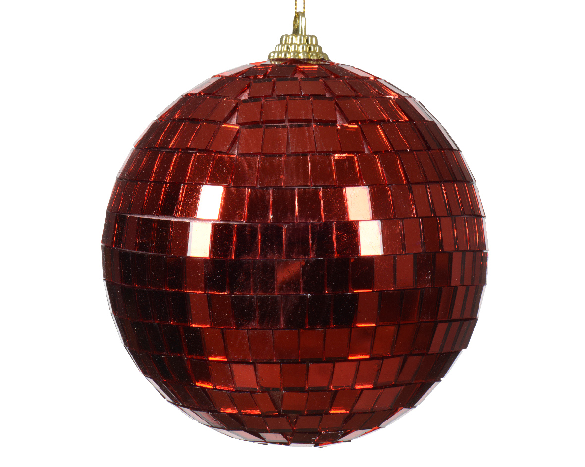 Decoris Kerstballen foam d10l10 cm kerstrood kerst - 