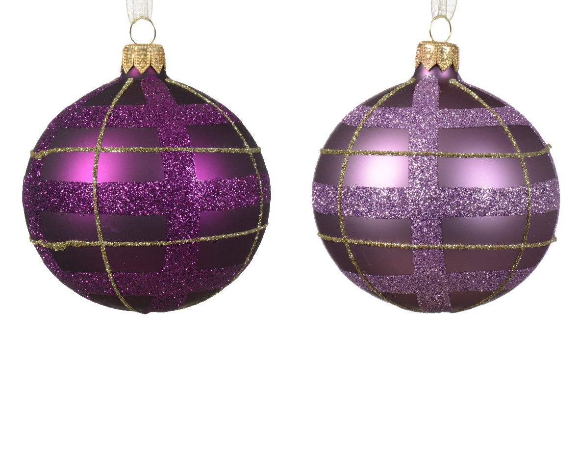 Decoris Kerstbal glas d8 cm a2 XCV kerst - 