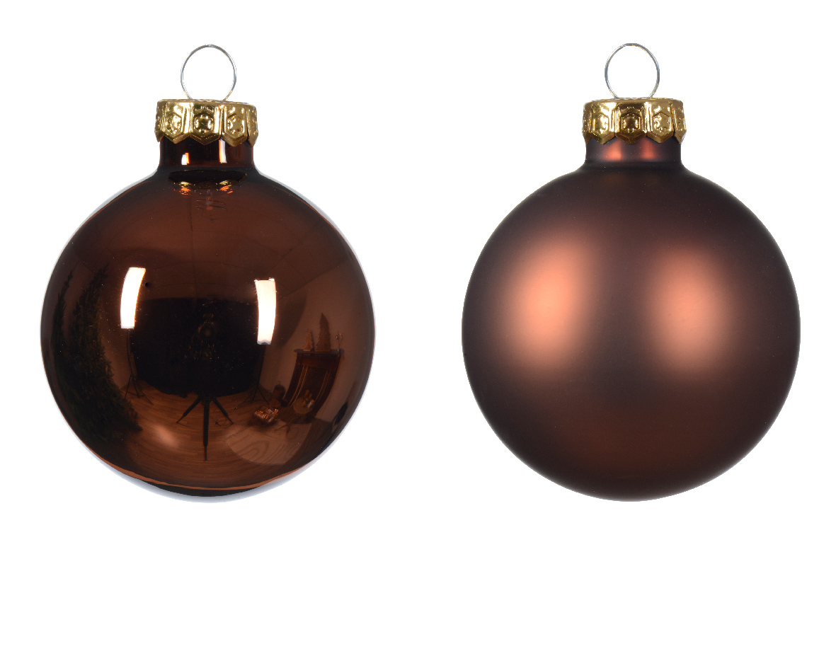 Decoris Kerstbal glas d5 cm esprss ass 12st kerst - 