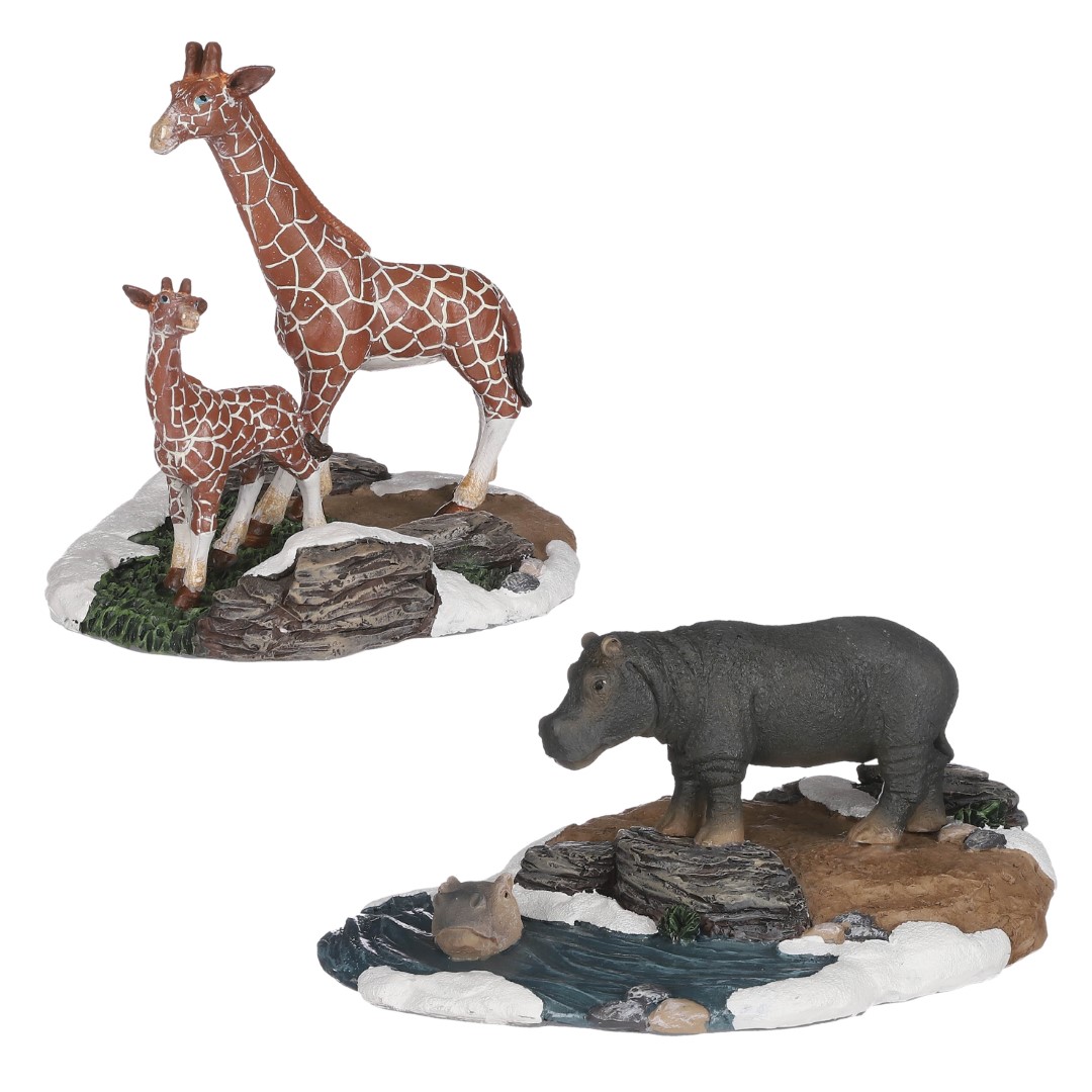 Luville Hippo - giraffe 2 pieces - l16xw11,5xh11,5cm - 