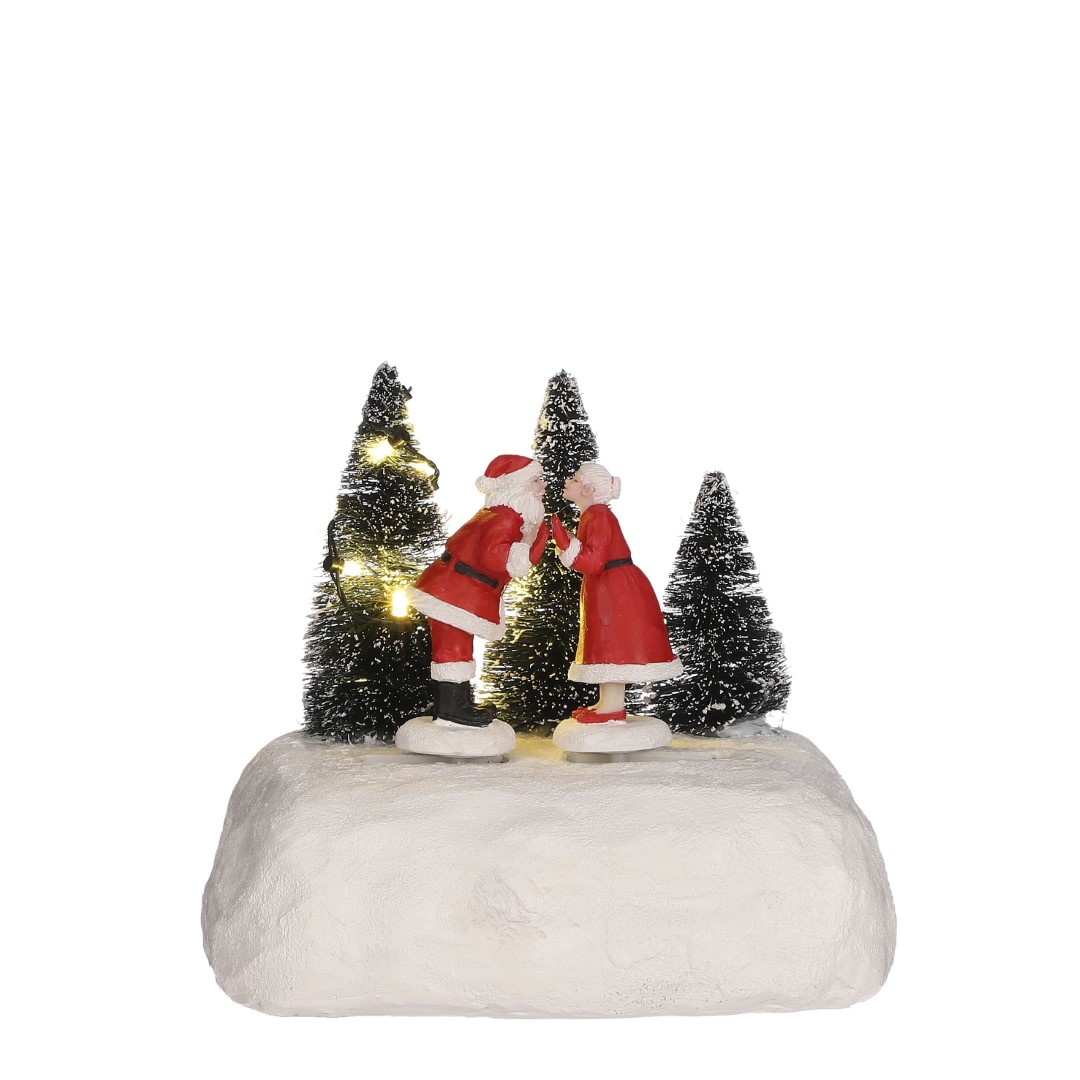 Luville Kissing Santa battery operated - l16xw12,5xh14cm - 