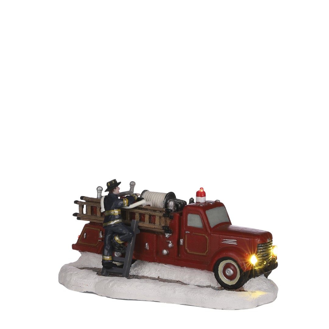 Luville Village fire truck battery operated - l17xw9xh8,5cm - 