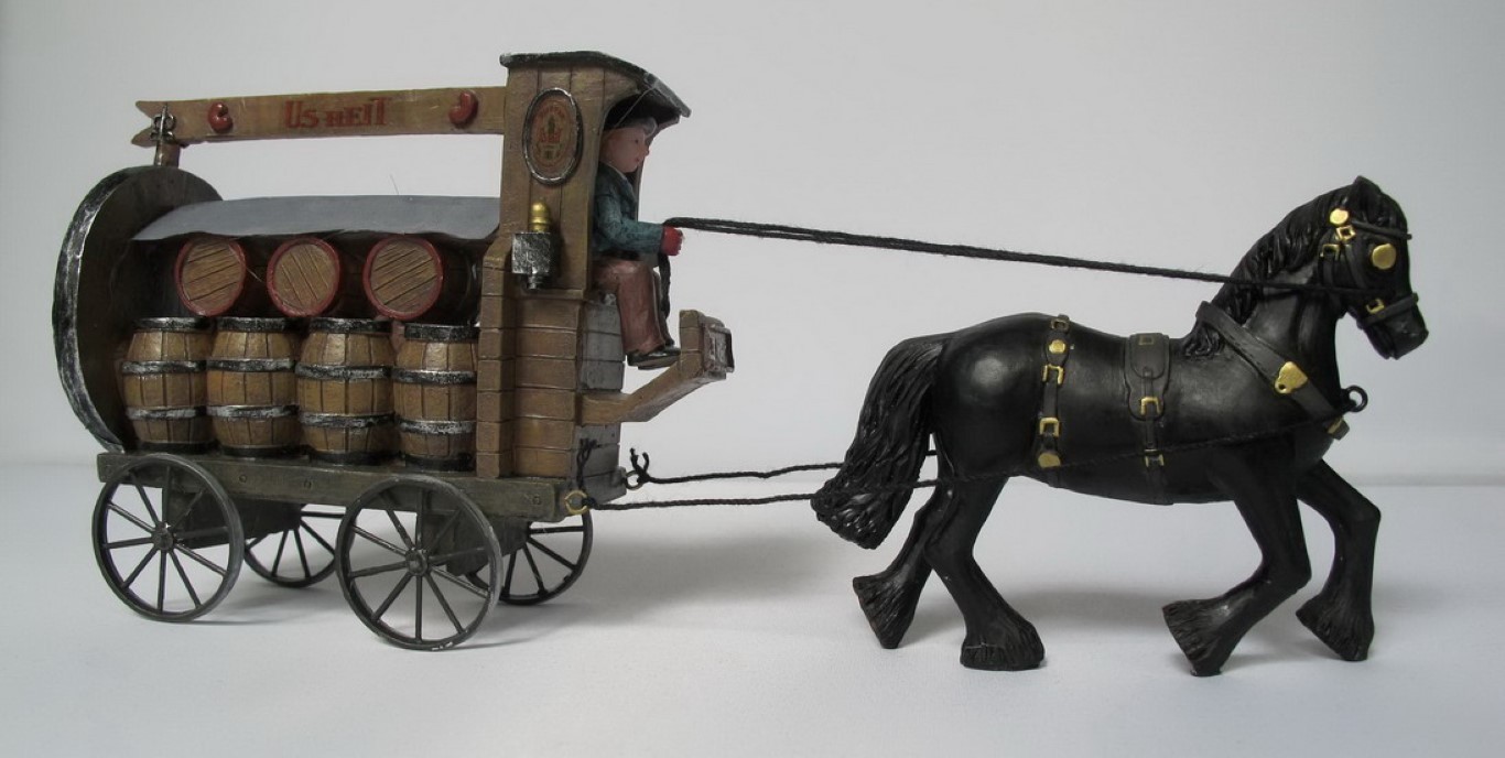 Dickensville Bierwagen m paard Us Heit - 