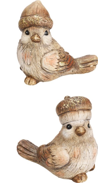 Nampook Bird With Acorn Hat 10 cm 2ass - 