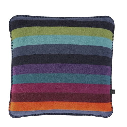 Cawö Cawo Lifestyle Kissen Blockstreifen Kussenhoes 50/50 multicolor donker