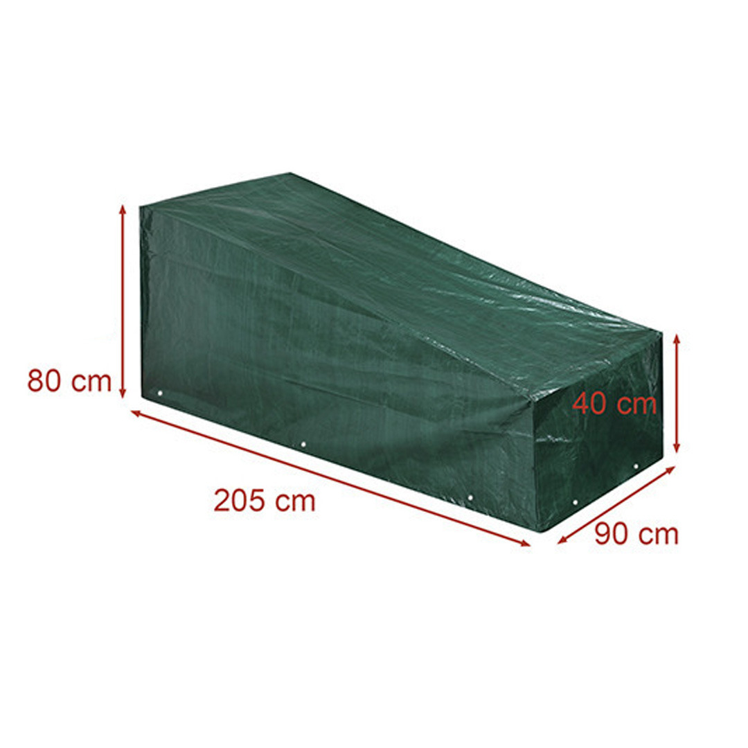 CM Buitenbank/tuinmeubel beschermhoes - groen - polyester - waterafstotend - 205 x 90 x 80  -