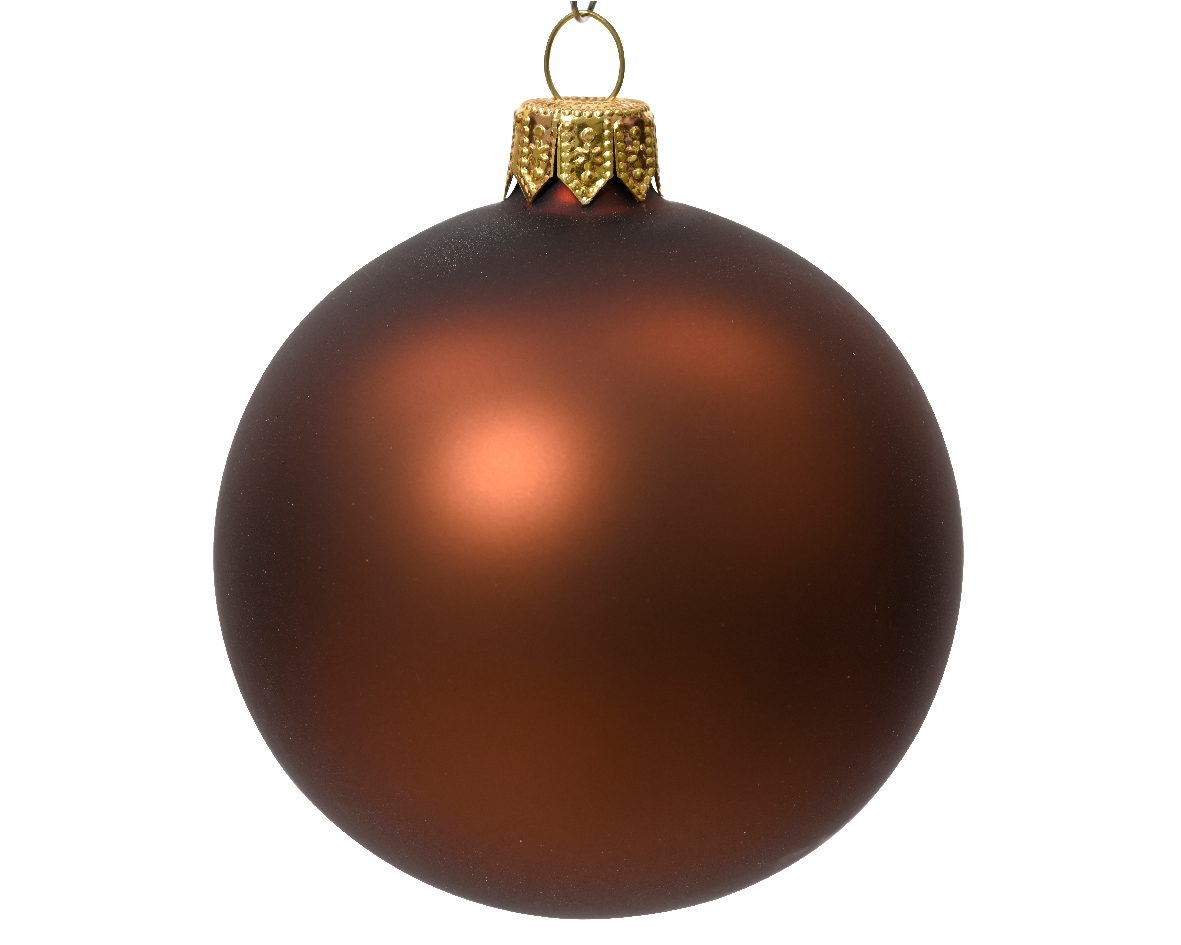 Decoris Kerstballen glas d10 cm espresso 4st kerst - 