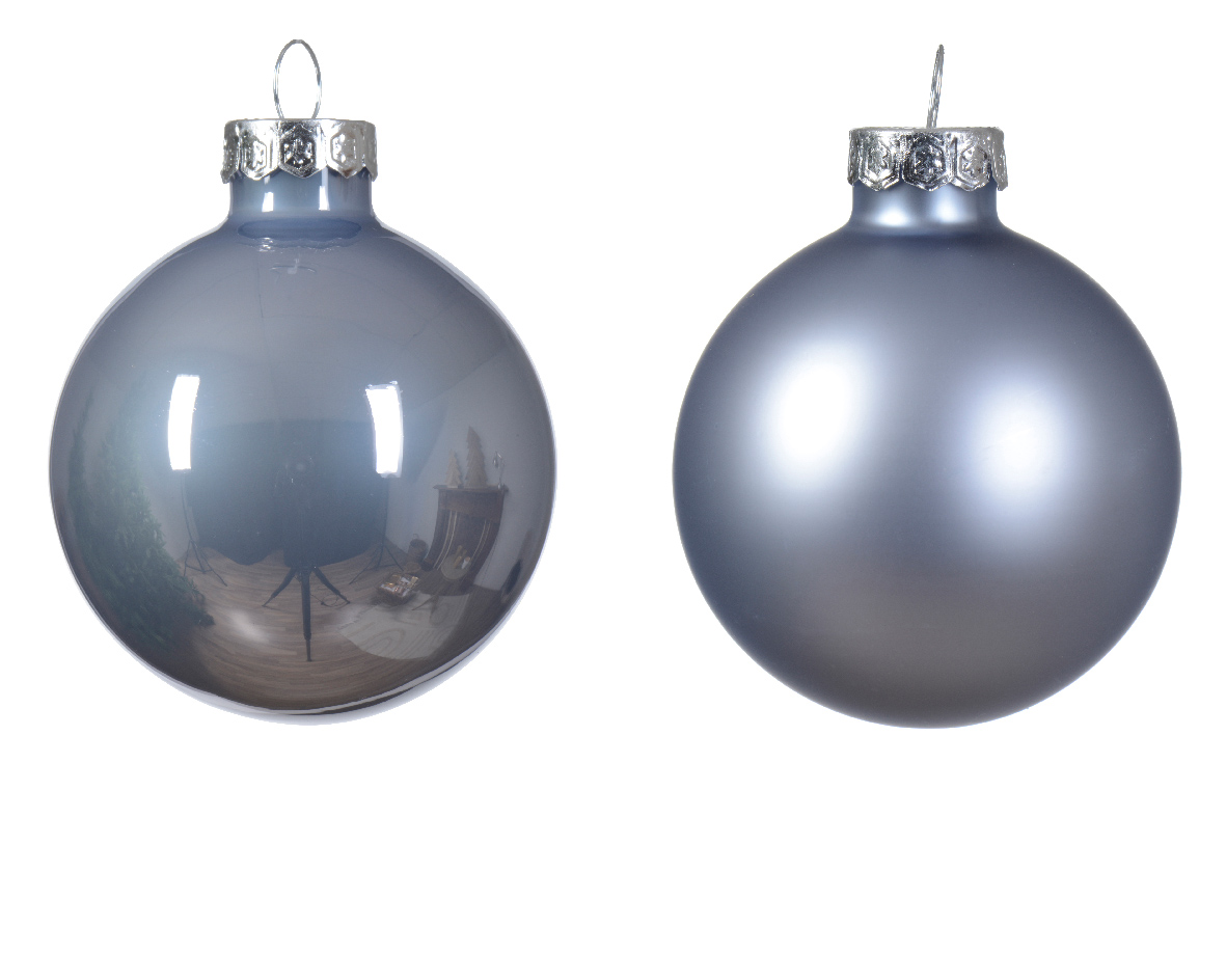 Decoris Kerstbal glas d5 cm mblw ass 12st kerst - 