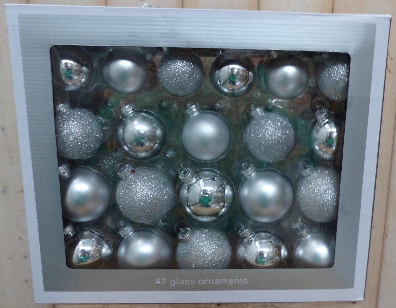 Warentuin Mix Kerstballen glas zilver - 