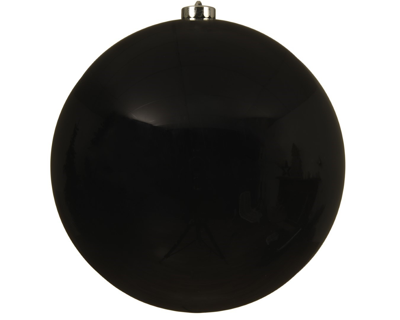 Decoris Kerstbal Glans XL - Zwart - 