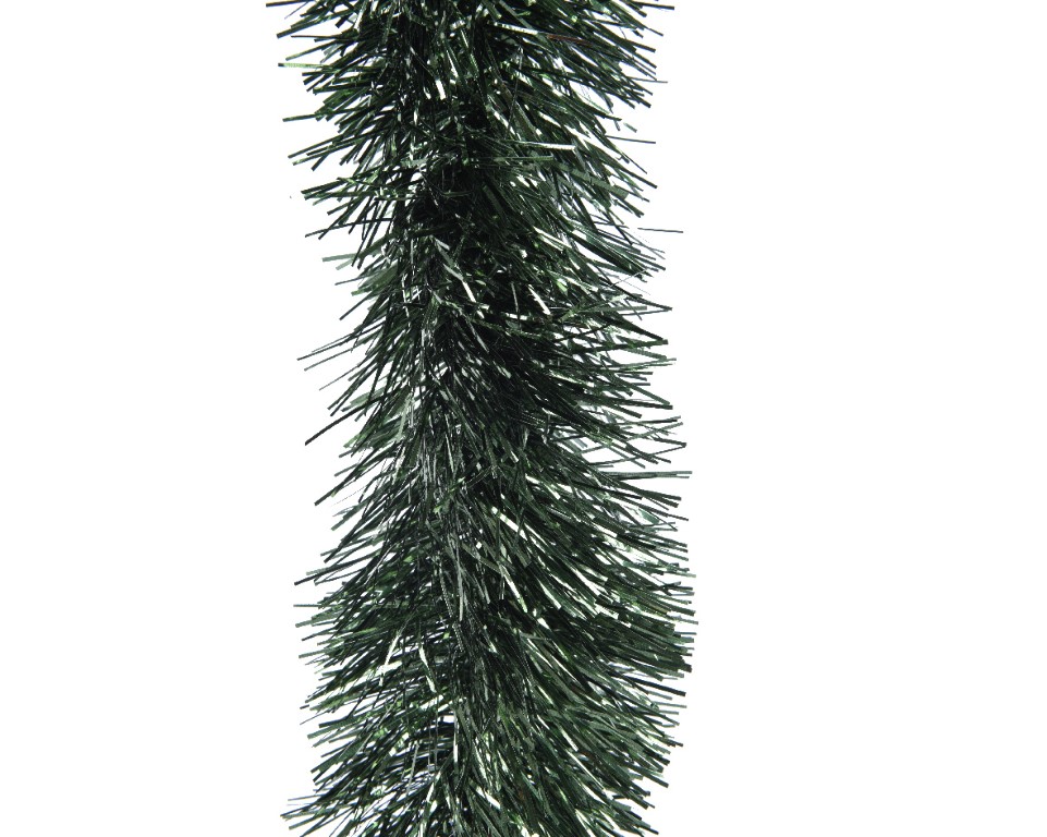 Decoris Lametta guirlande pvc d10l270 cm groen kerst - 