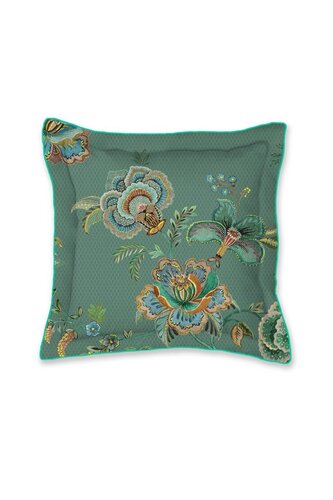 Pip Studio Cece Fiore Vierkant Sierkussen Groen 45x45 cm