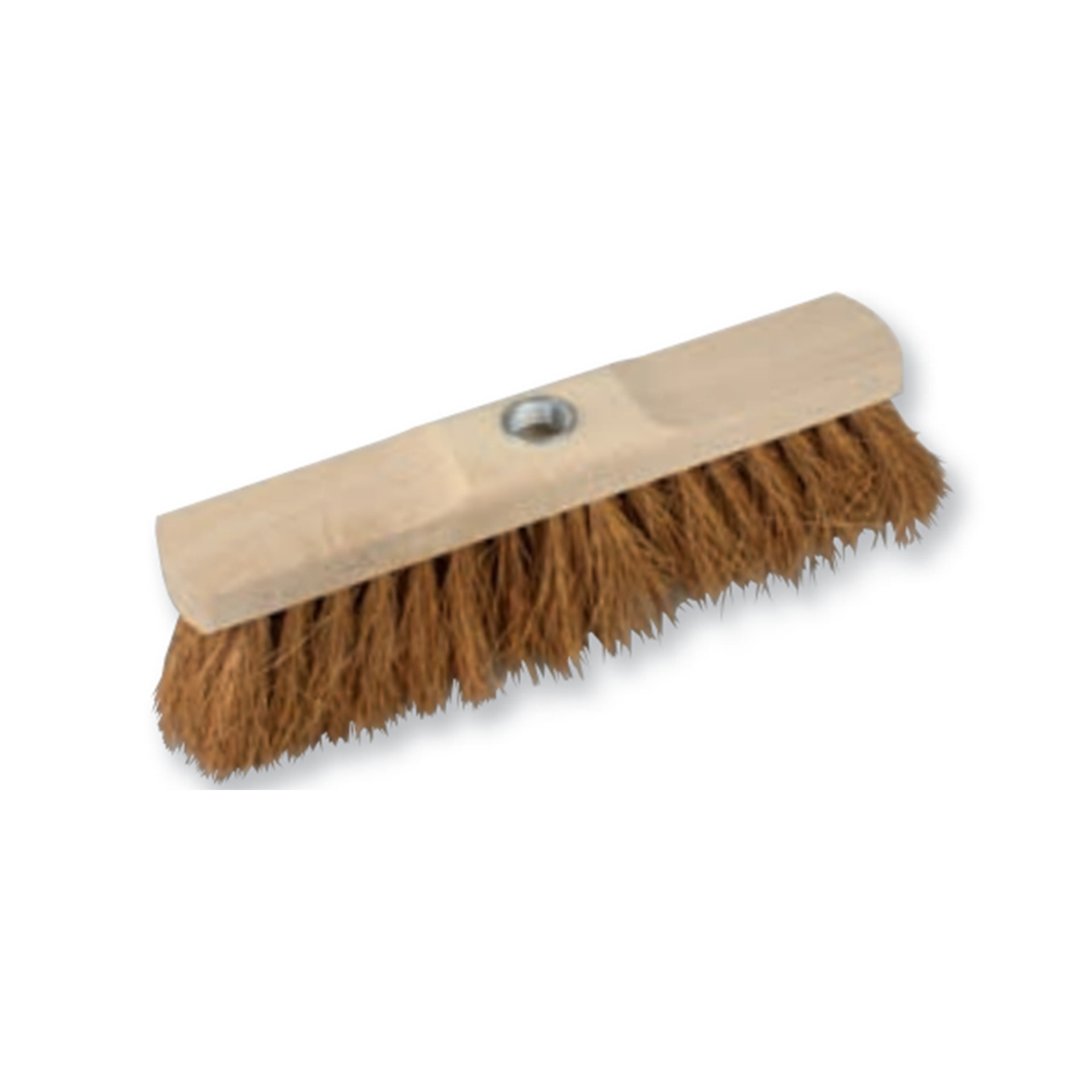 Buemag Buiten bezemkop - FSC hout - schroefdraad - 29 cm - kokosnoot vezels - bruin - straatbezem -