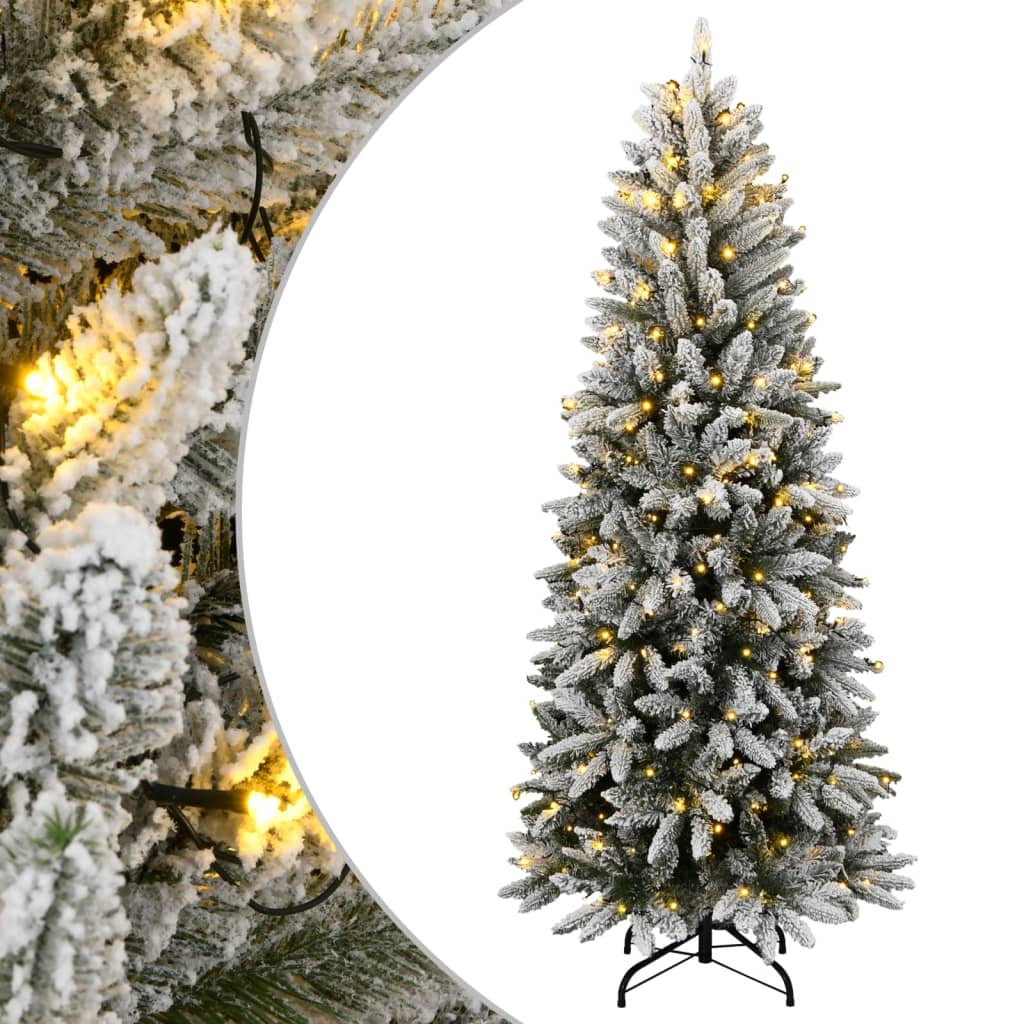 VidaXL Kunstkerstboom met 300 LED's en sneeuw 240 cm