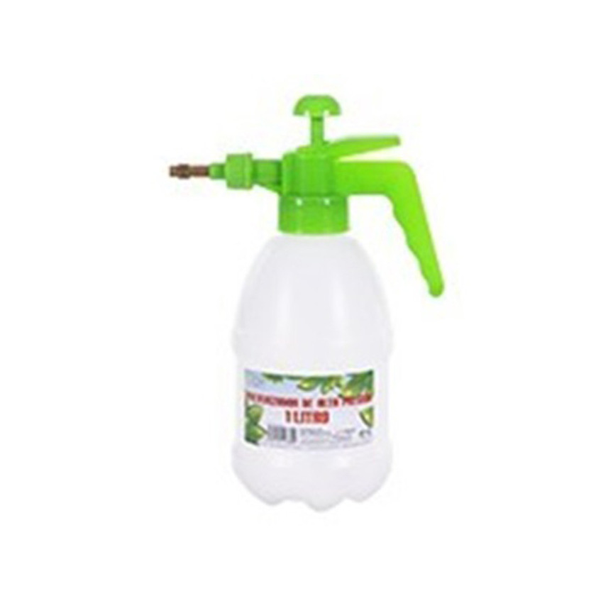 CM Plantenspuit met hoge druk sproeier/vernevelaar - kunststof - 1 liter - groen/wit - 28  -