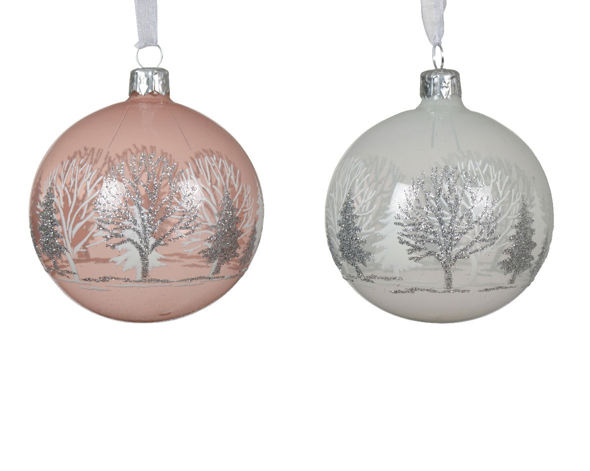 Decoris Kerstballen glas d8 cm a2 E - 