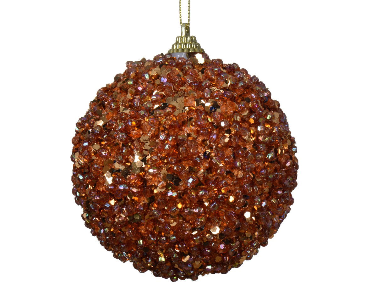 Decoris Kerstbal foam d10 cm bruin/kleur(en) - 