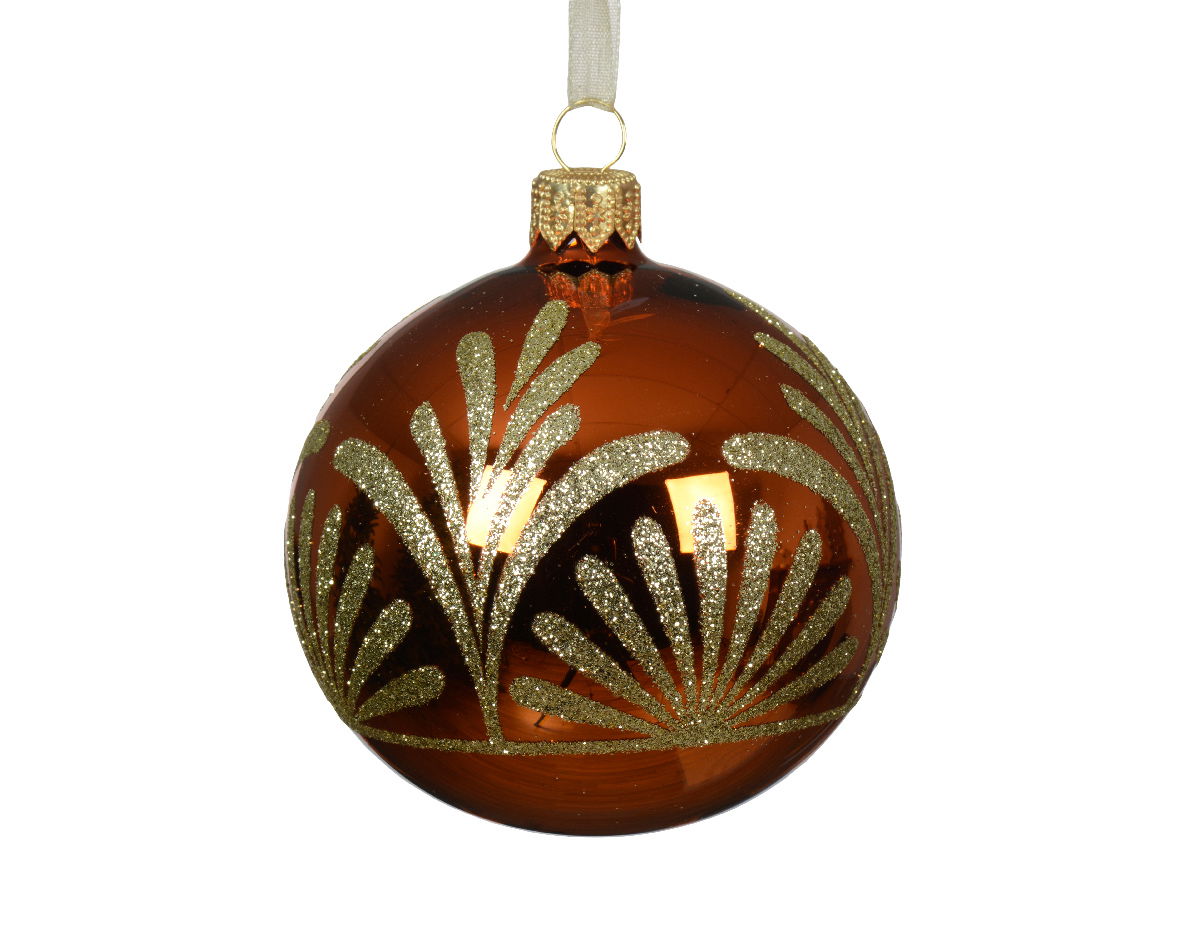 Decoris Kerstballen glas d8 cm warme cider L - 