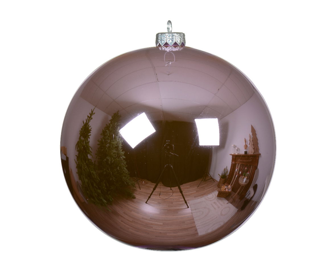 Decoris Kerstballen glas d15 cm fris lila I - 